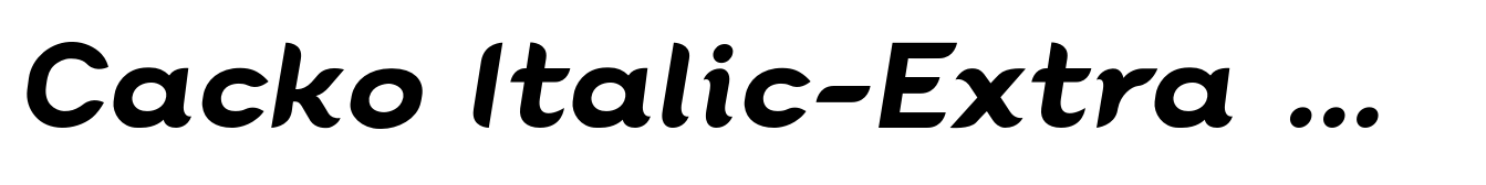 Cacko Italic-Extra Black